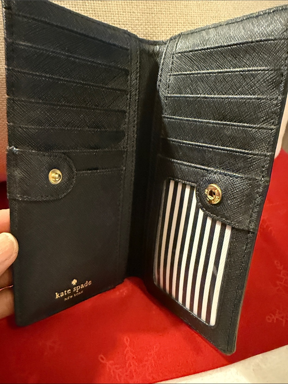 kate spade Black Wallet with Gold Logo - Picture 4 of 8